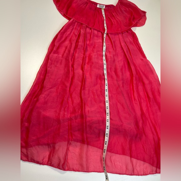 Aldo Marino Positano Italian Silk Blend Summer Dress in Pink - Picture 13 of 15